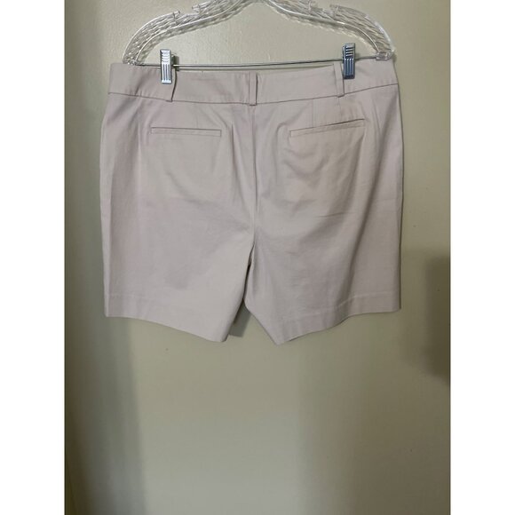 Talbots Petites Womens Beige Cotton Blend Shorts Size 14P - Picture 4 of 10